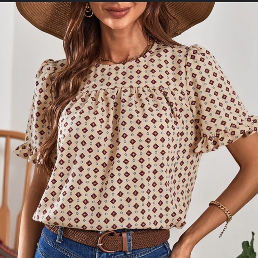 SHEIN woman’s blouse size XS boho style flower print